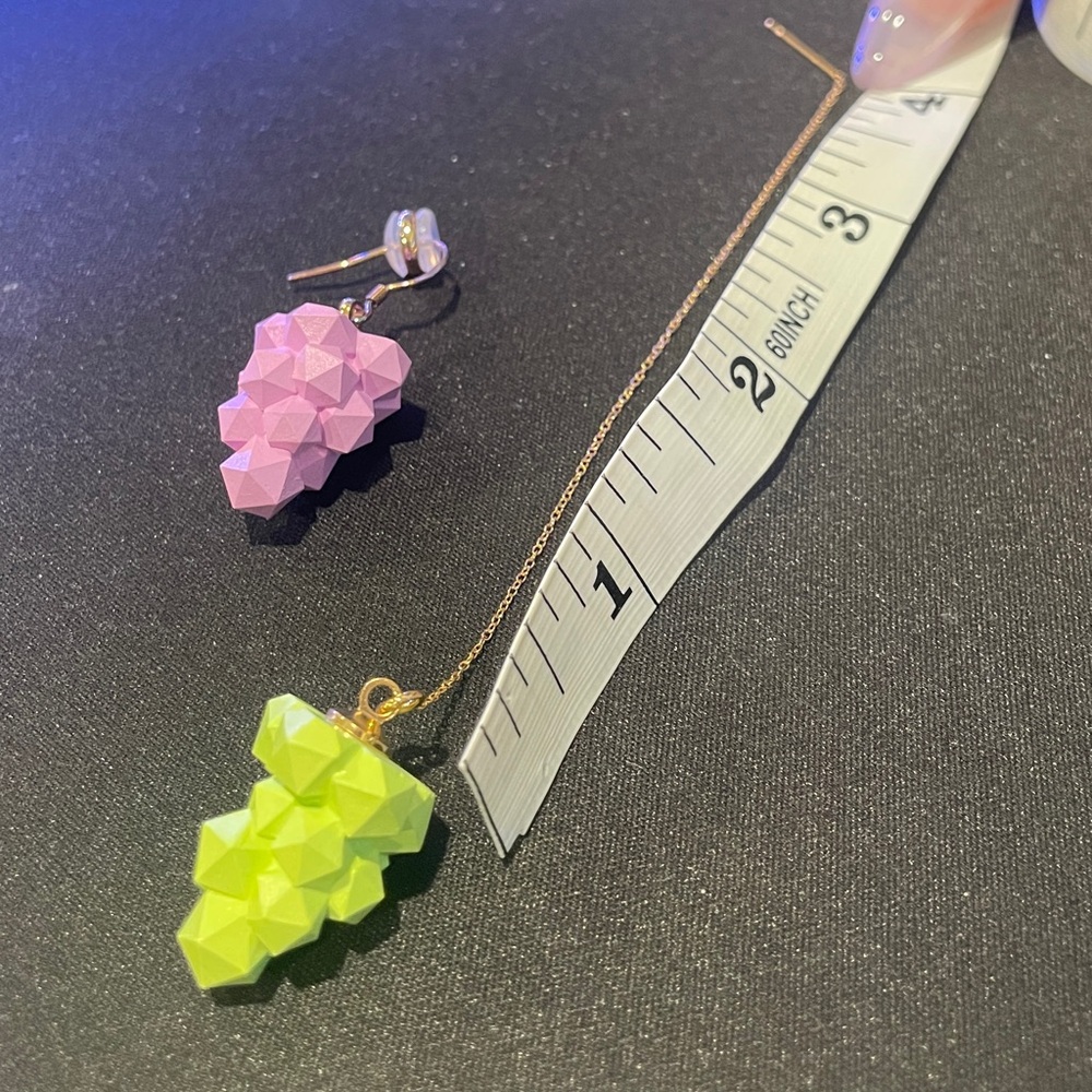 Candy color grapes earrings  Long & Short
18K Gold Plated - Picture 4 of 7